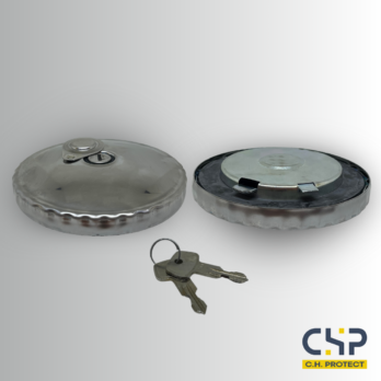 Bouchon de réservoir à clés – Acier zingué – Ø105mm – 2 clés