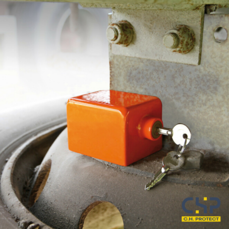 Écrou antivol de roue de secours pour camion – Acier galvanisé - Orange
