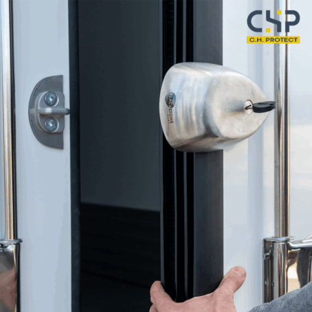 2x serrures additionnelles pour camions et fourgons - BLACKSTONE CUBE - inox – Image 7