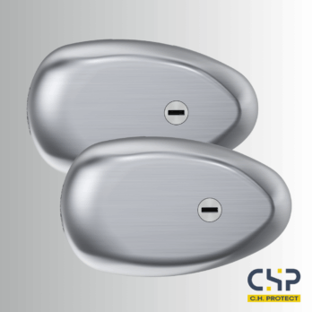 2x serrures additionnelles pour camions et fourgons – BLACKSTONE CUBE – inox