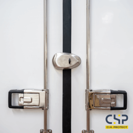 2x serrures additionnelles pour camions et fourgons - BLACKSTONE CUBE - inox – Image 5