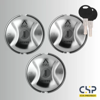 Kit 3 serrures de sécurité pour utilitaires et fourgonnettes – SATURN EVO – Inox – Fermeture manuelle (Copie)