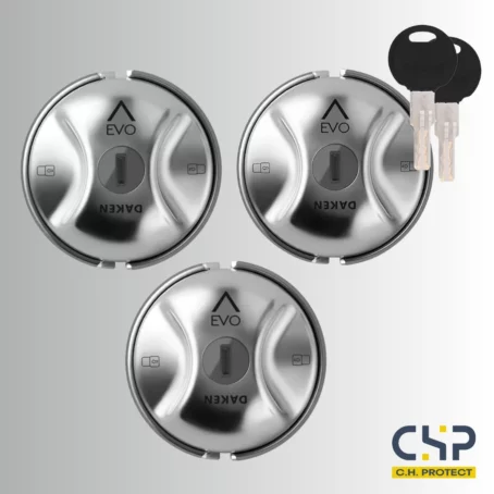 Kit 3 serrures de sécurité pour utilitaires et fourgonnettes - SATURN EVO – Inox - Fermeture manuelle (Copie) – Image 2