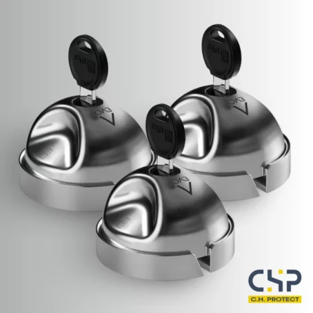 Kit 3 serrures de sécurité pour utilitaires et fourgonnettes - SATURN EVO – Inox - Fermeture manuelle (Copie)